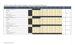State Term Contract 070A - Vehicles- Passenger, Truck, Van, SUV and Law Enforcement