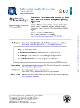 Apparatus and Growth Hormone Receptor Signaling