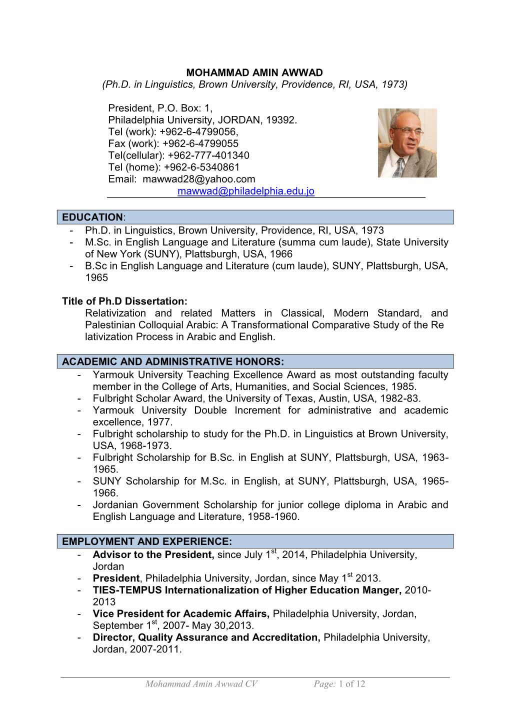 Curriculum Vitae