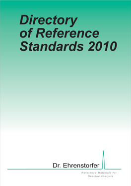 Directory of Reference Standards 2010