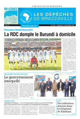 La RDC Dompte Le Burundi À Domicile