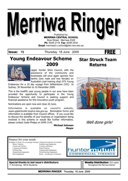 Young Endeavour Scheme 2009