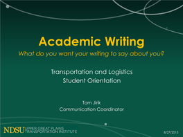 Academic Writing Presentation
