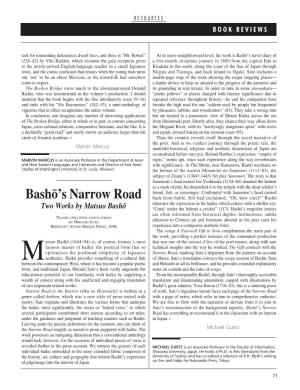 Basho's Narrow Road: Two Works by Matsuo Basho: Review