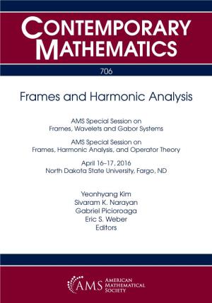 Frames and Harmonic Analysis