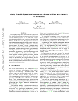 Gosig: Scalable Byzantine Consensus on Adversarial Wide Area Network for Blockchains
