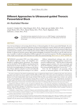 Different Approaches to Ultrasound-Guided