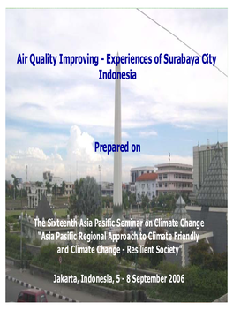 Air Quality Improving-Experience of Surabaya City-Indonesia[PDF 9.5MB]