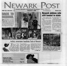 Newark Jobless Rate Still Lowest in State Newark Continues to Have Has a Strong Seasonal Economy the Lowest Unemployment Rate in the Summer Months