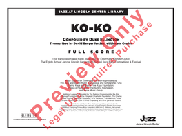 KO-KO Composed by Duke Ellington