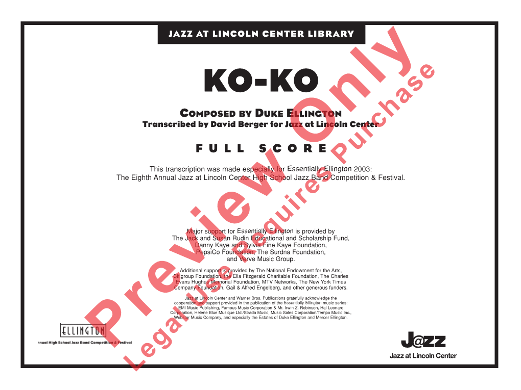 KO-KO Composed by Duke Ellington