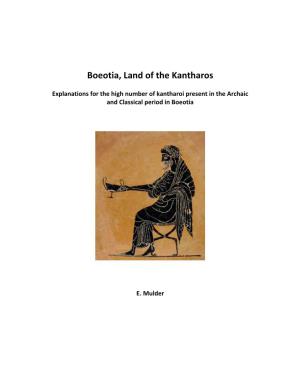 Explanations for the High Number of Kantharoi Present in the Archaic and Classical Period in Boeotia