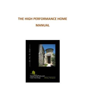 The High Performance Home Manual