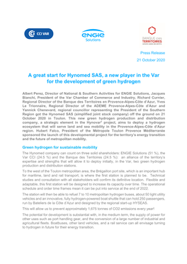 A Great Start for Hynomed SAS, a New Player in the Var for the Development of Green Hydrogen