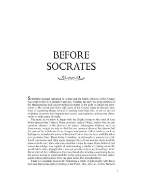 Before Socrates    