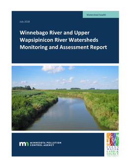 Winnebago River and Upper Wapsipinicon River Watersheds Monitoring and Assessment Report