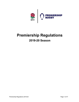 The Guinness Premiership Regulations