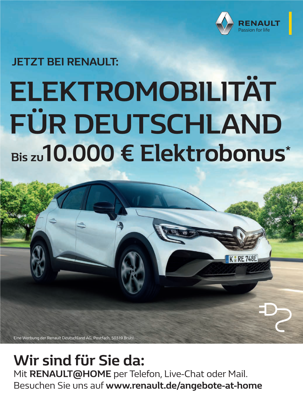 JETZT BEI RENAULT: ELEKTROMOBILITÄT FÜR DEUTSCHLAND * Bis Zu10.000 € Elektrobonus