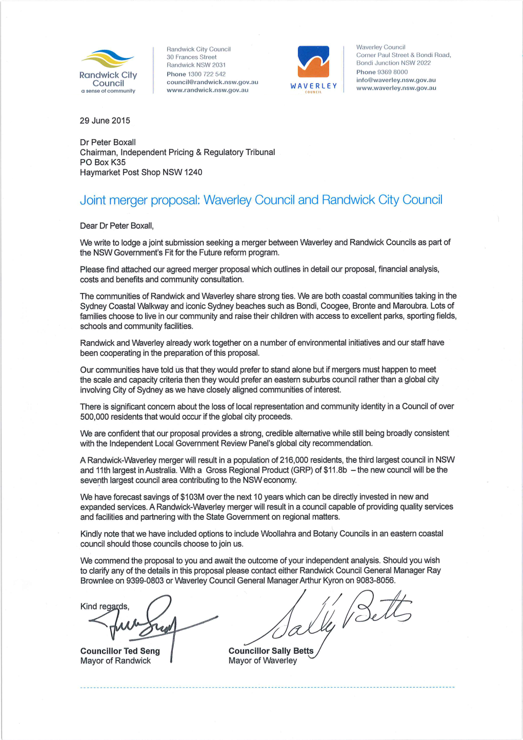 Council Merger Proposal
