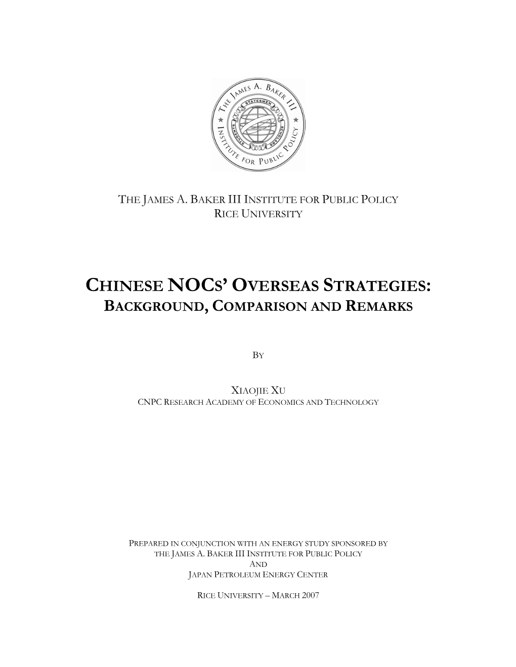 Chinese Nocs' Overseas Strategies