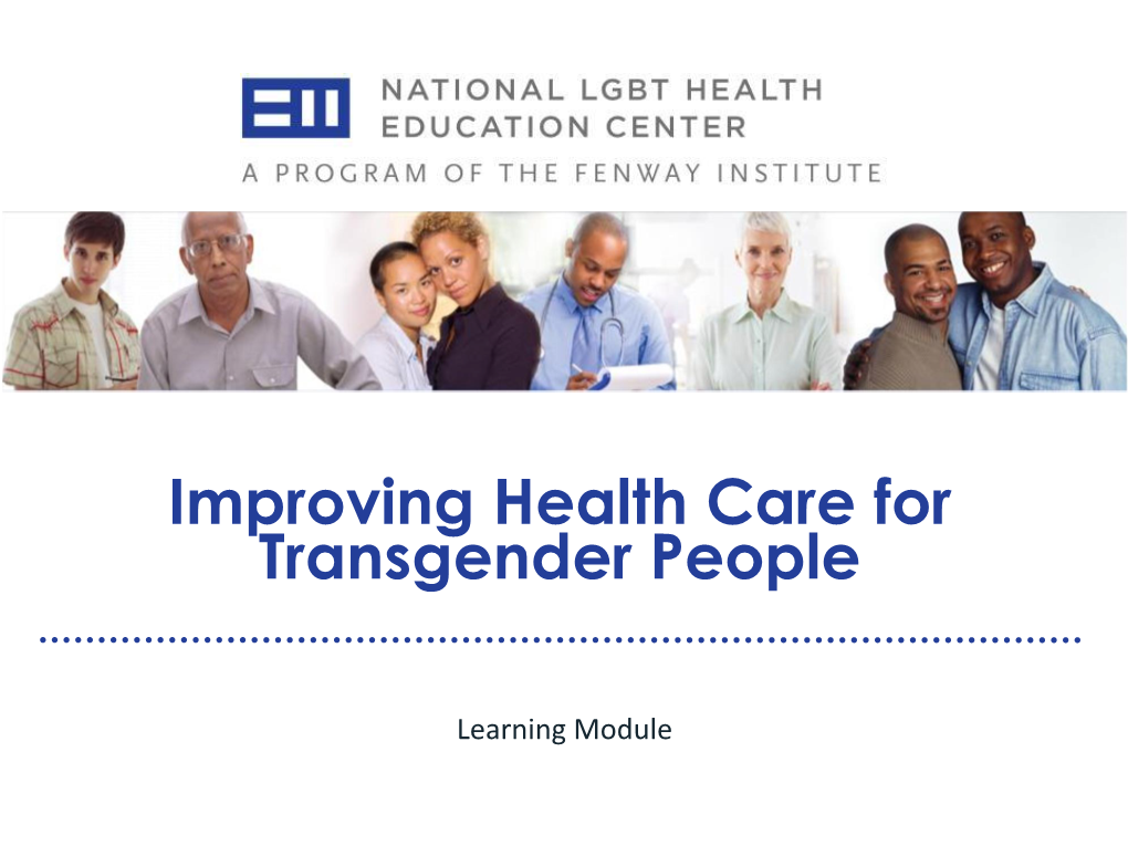 Improving Health Care for Transgender People