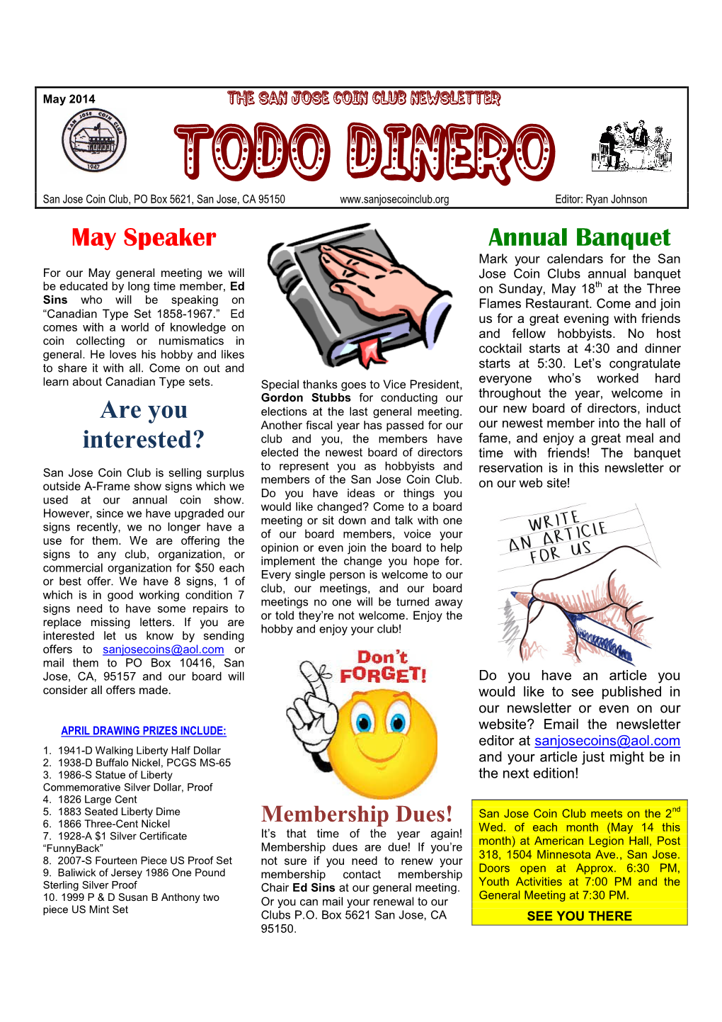 May 2014 Newsletter