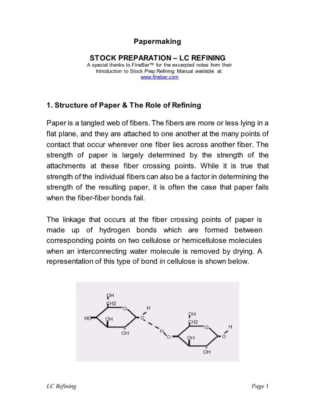 Papermaking STOCK PREPARATION