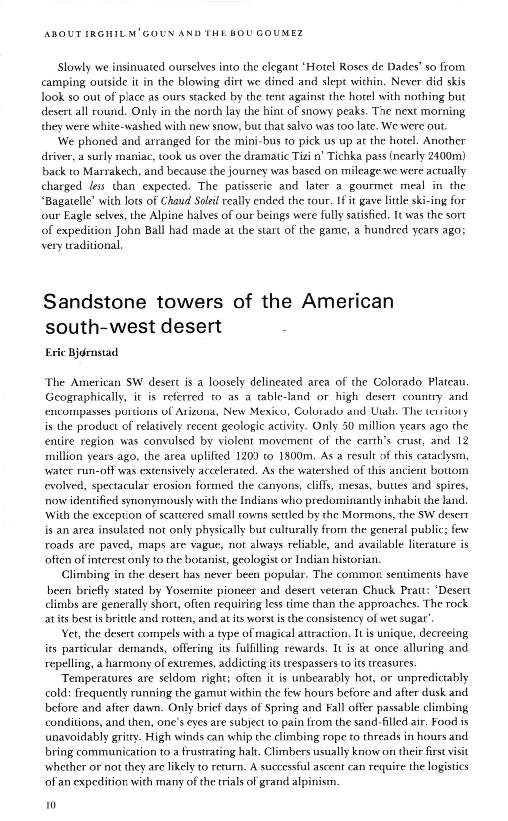 Sandstone Towers of the American South-West Desert Eric Bjdrnstad