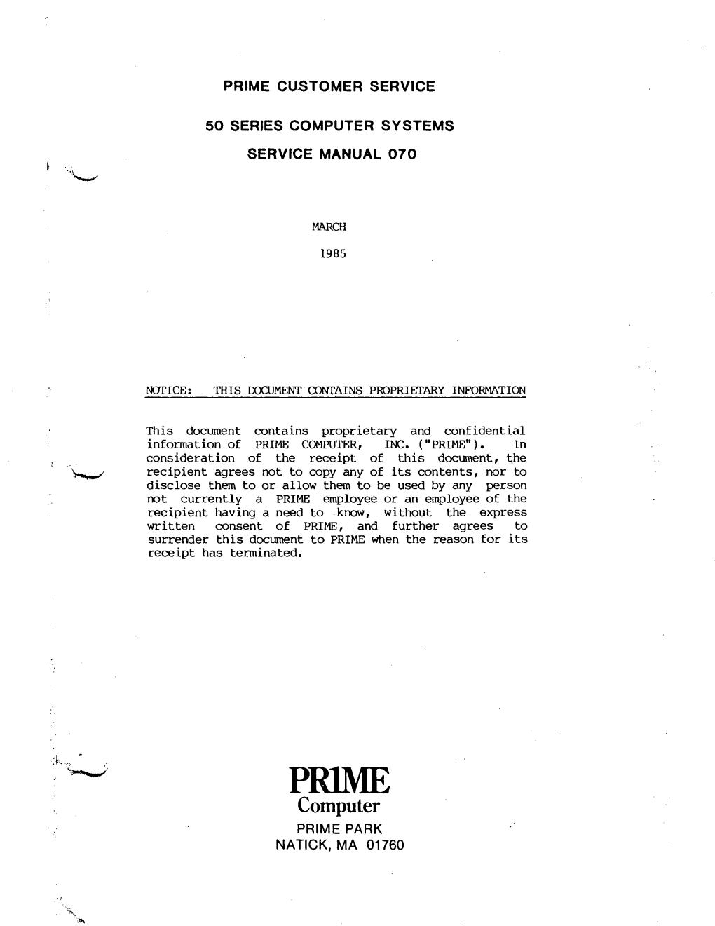 50 Series Computer Systems Service Manual 070