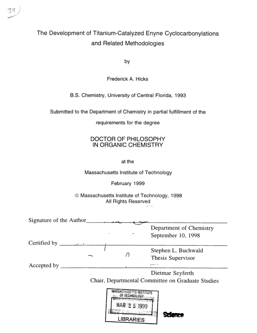 The Development of Titanium-Catalyzed Enyne Cyclocarbonylations and Related Methodologies