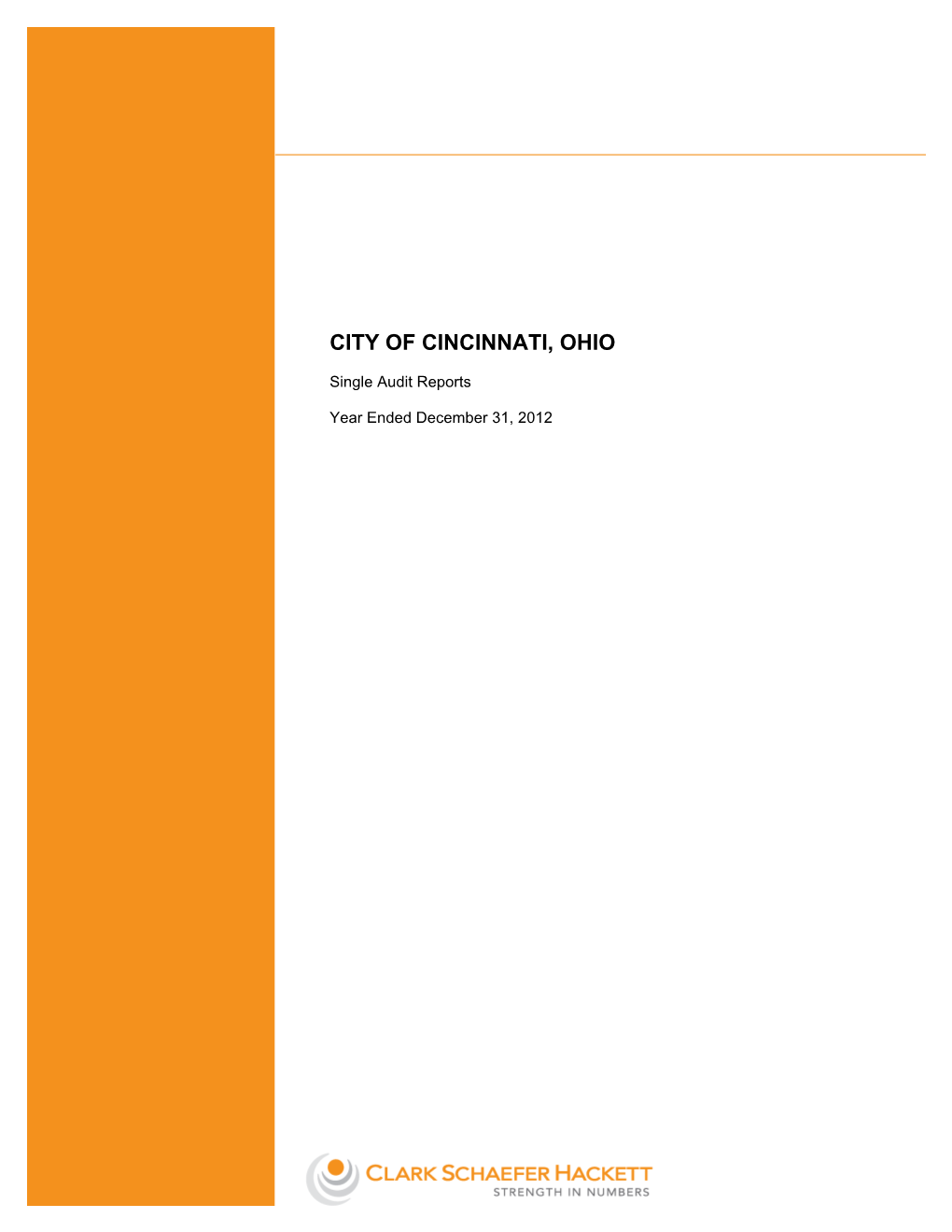 City of Cincinnati, Ohio