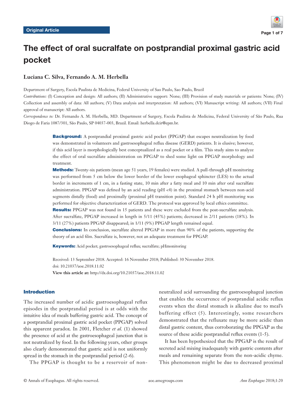 The Effect of Oral Sucralfate on Postprandial Proximal Gastric Acid Pocket