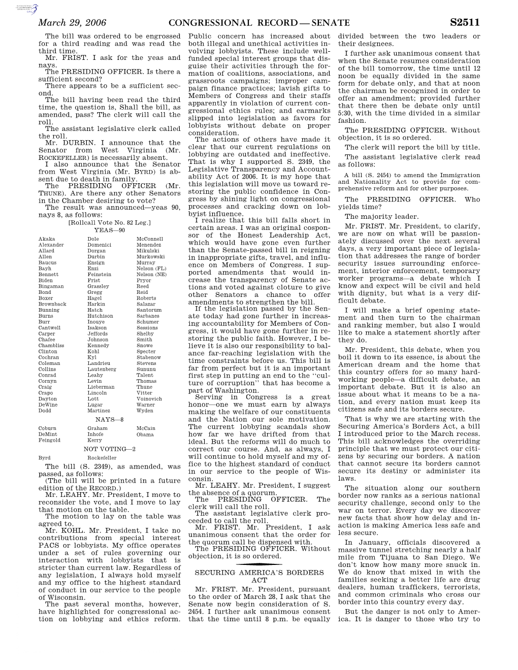 Congressional Record—Senate S2511