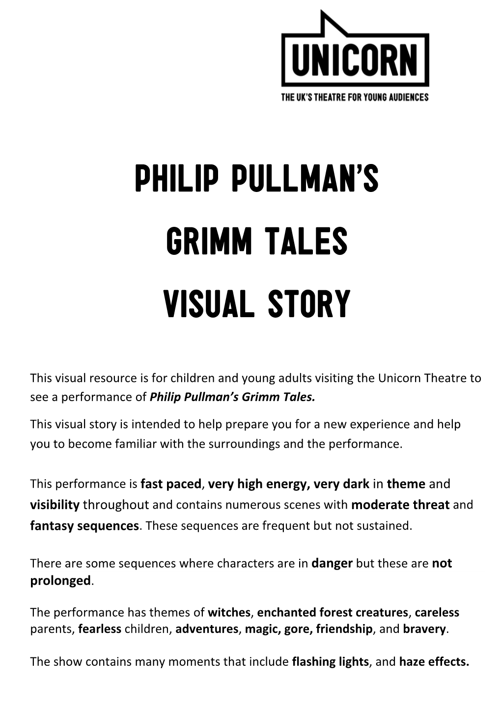 Philip Pullman's Grimm Tales Visual Story