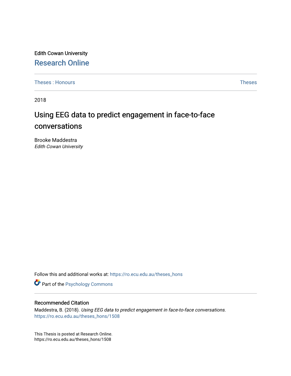 Using EEG Data to Predict Engagement in Face-To-Face Conversations