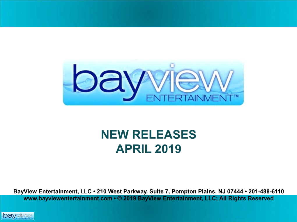 New Releases April 2019