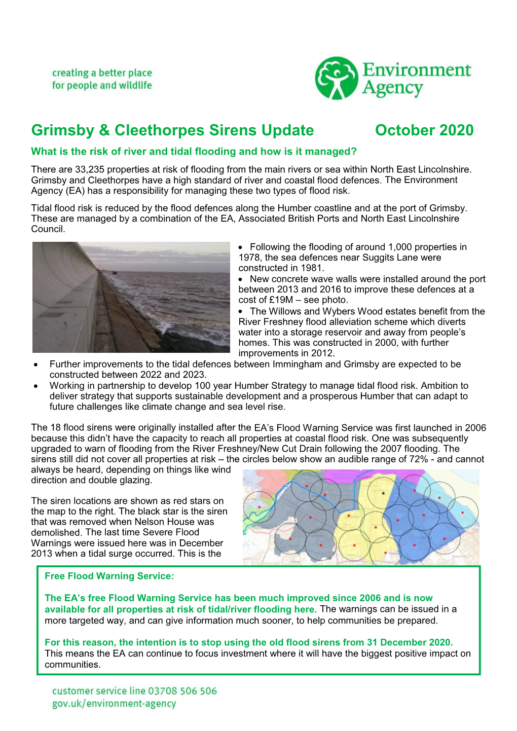 Grimsby & Cleethorpes Sirens Update October 2020