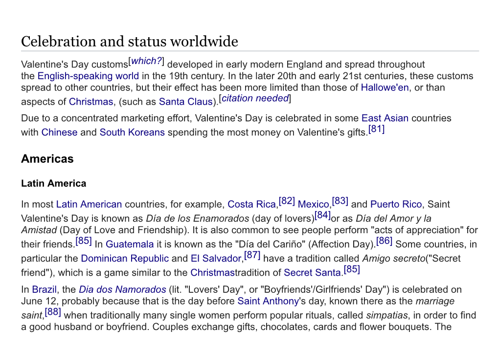 Celebration and Status Worldwide