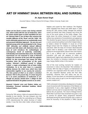 Art of Himmat Shah: Between Real and Surreal