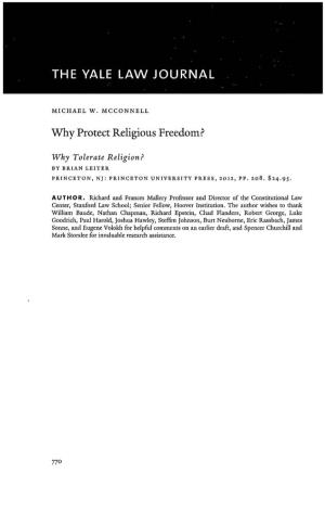 Why Protect Religious Freedom?