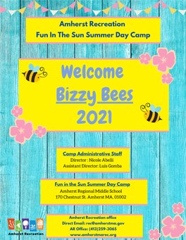 BIZZY BEES 2021 FUN in the SUN Parent Packet
