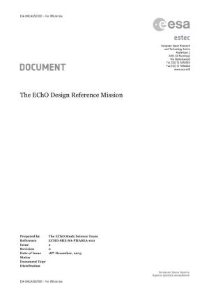 The Echo Design Reference Mission