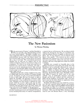 The New Fusionism by Thomas Fleming