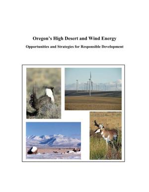 Oregon's High Desert and Wind Energy