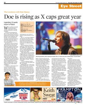 Doe Is Rising As X Caps Great Year