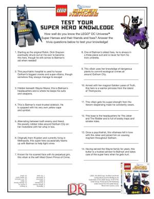 Test Your Super Hero Knowledge