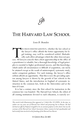 The Harvard Law School