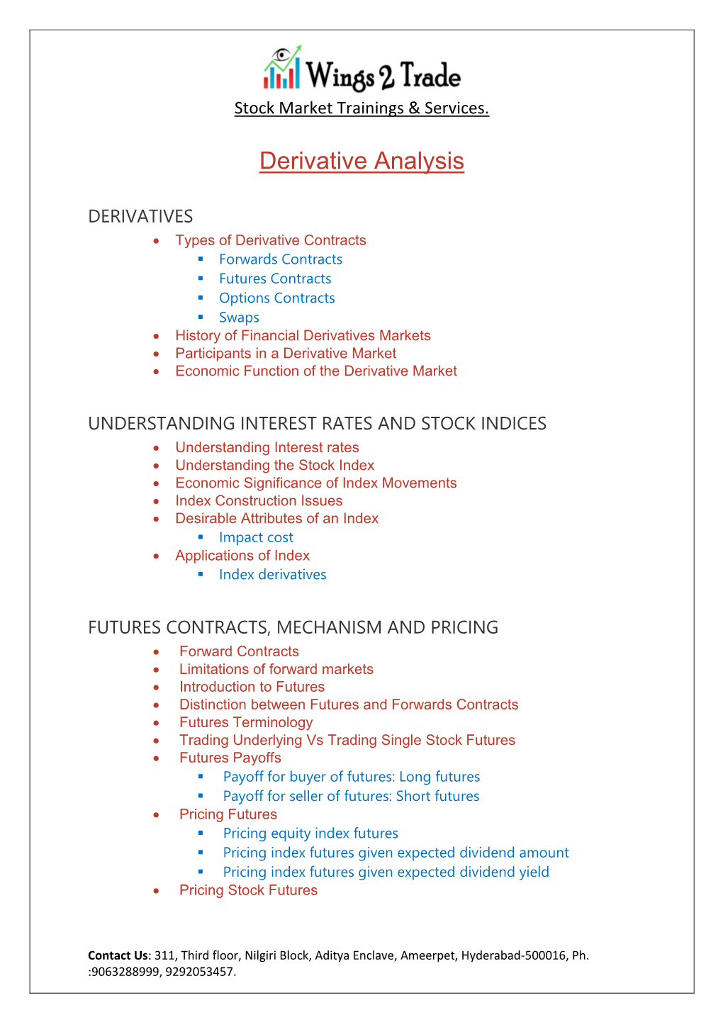 Derivative Analysis