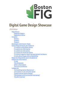 Digital Game Design Showcase