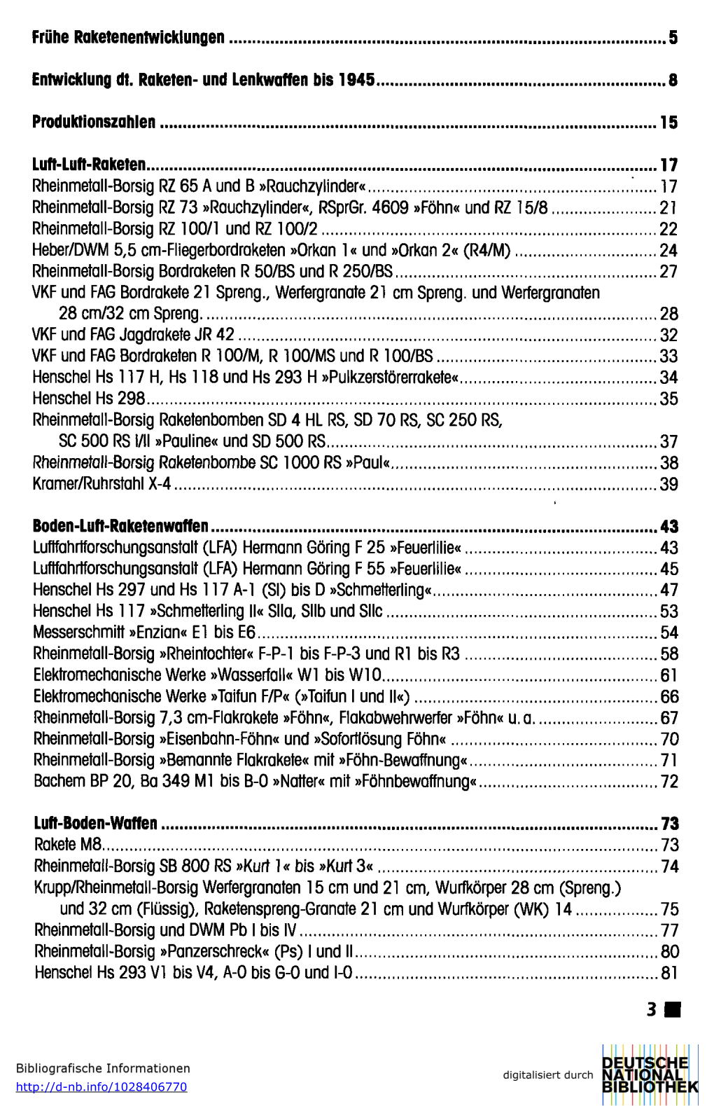 Und Lenkwaffen Bis 1945 8 Produktionszahlen 15 Luft-Luft